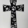 Cross with paw prints